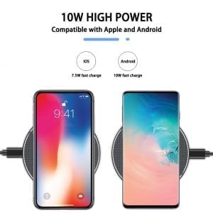 15W Fast Wireless Charger Pad — Aluminum Alloy Qi Charging for iPhone & Samsung