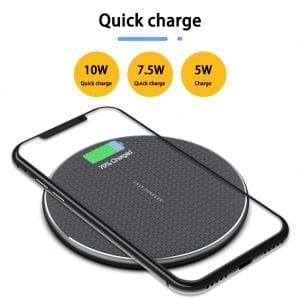 15W Fast Wireless Charger Pad — Aluminum Alloy Qi Charging for iPhone & Samsung