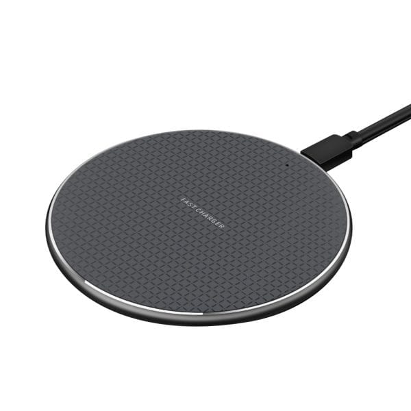 15W Fast Wireless Charger Pad — Aluminum Alloy Qi Charging for iPhone & Samsung