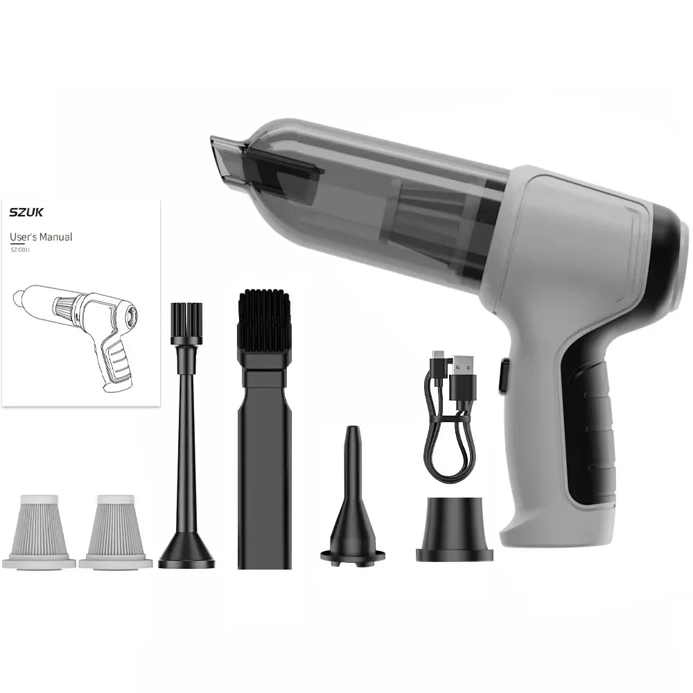 SZUK 2026 Car Vacuum Cleaner 15000Pa — Mini Handheld Wireless Strong Suction