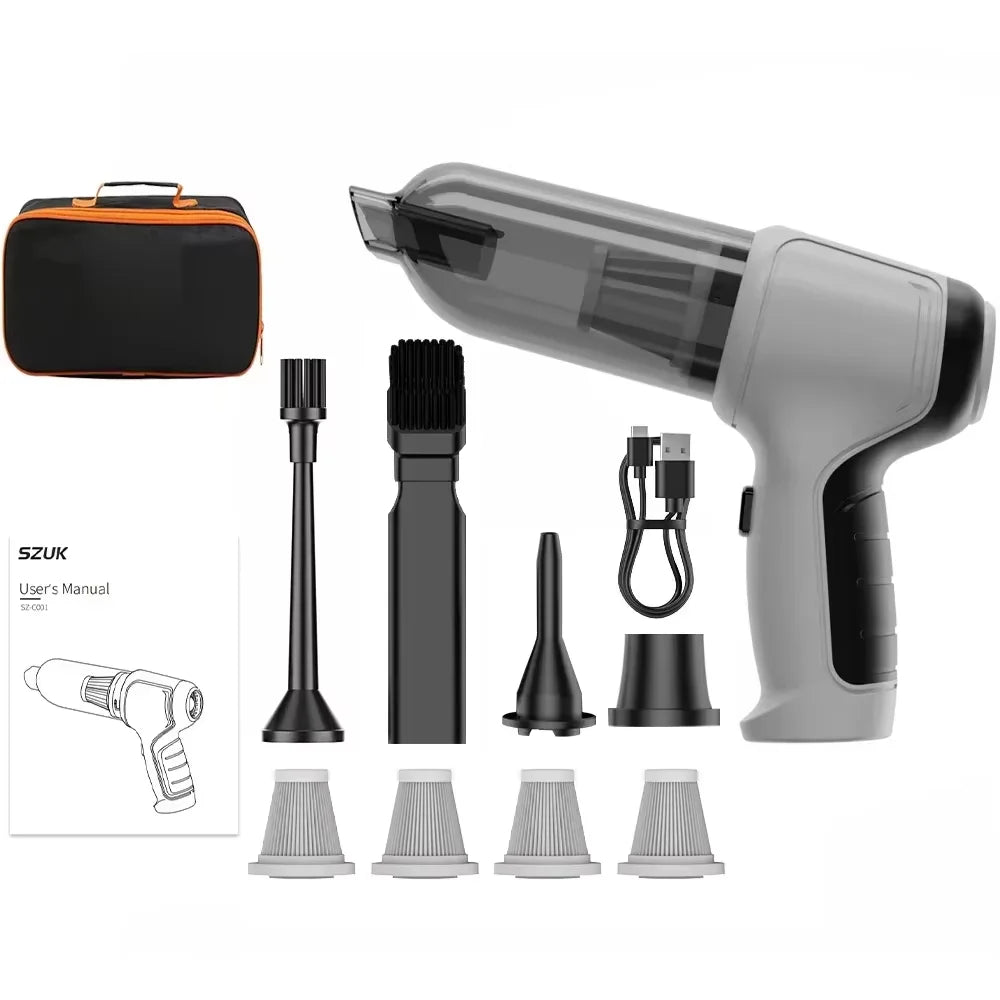 SZUK 2026 Car Vacuum Cleaner 15000Pa — Mini Handheld Wireless Strong Suction