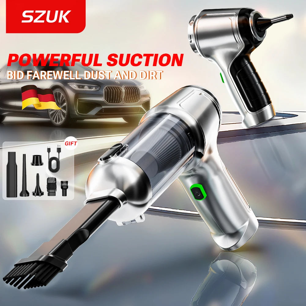 SZUK 2026 Car Vacuum Cleaner 15000Pa — Mini Handheld Wireless Strong Suction