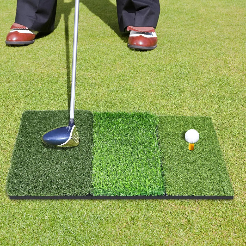 Golf Practice Hitting Mat — Thickened Non-Slip Swing Path Turf for Indoor & Outdoor