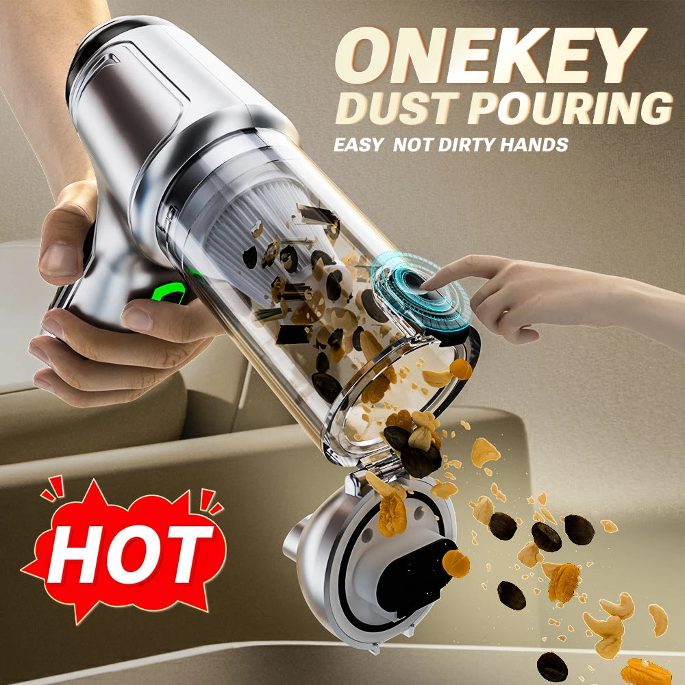 SZUK 2026 Car Vacuum Cleaner 15000Pa — Mini Handheld Wireless Strong Suction