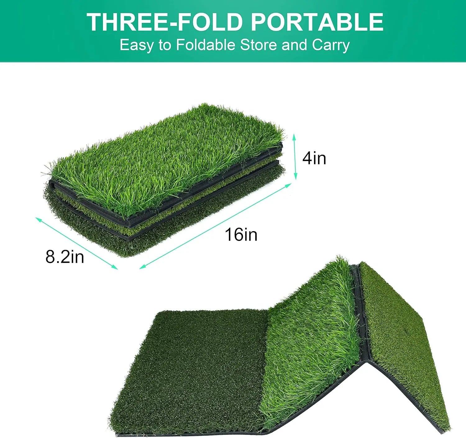 Golf Practice Hitting Mat — Thickened Non-Slip Swing Path Turf for Indoor & Outdoor