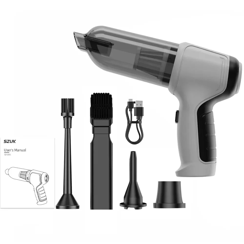 SZUK 2026 Car Vacuum Cleaner 15000Pa — Mini Handheld Wireless Strong Suction