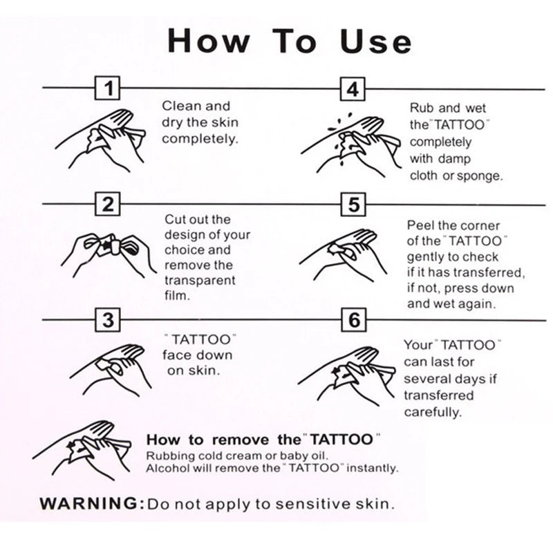 Leopard & Henna Temporary Tattoo Stickers — 5 Styles Flash Body Art