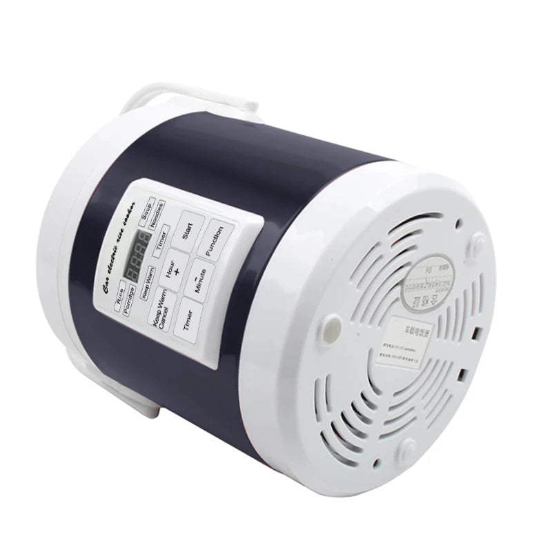 12V/24V Mini Car Rice Cooker 1.6L — Electric Soup, Porridge & Food Steamer for Trucks