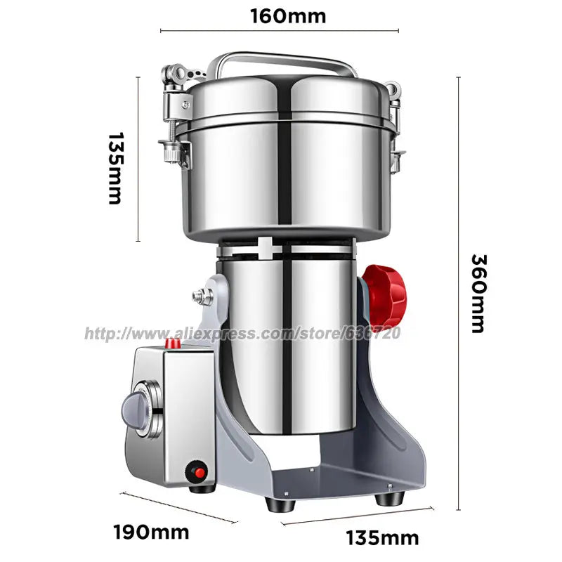 800g Electric Grain & Spice Grinder — High-Speed Swing Mill for Herbs & Cereals