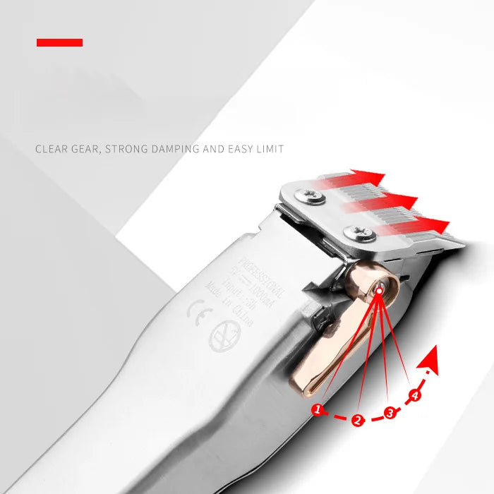 Kemei 1986 Professional Hair Clipper — LCD Display USB Cordless Electric Cutting Machine for Men