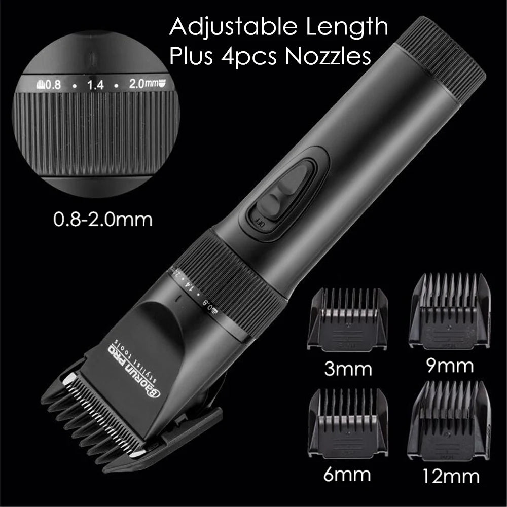 Baorun X7 Professional Hair Clipper — Electric Cordless Trimmer for Salon & Home