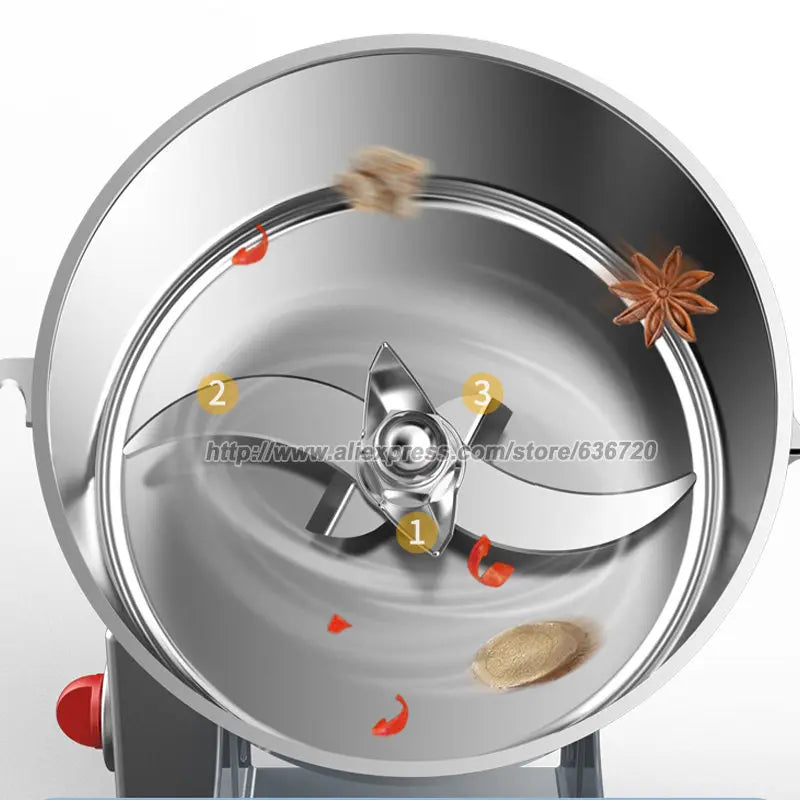 800g Electric Grain & Spice Grinder — High-Speed Swing Mill for Herbs & Cereals