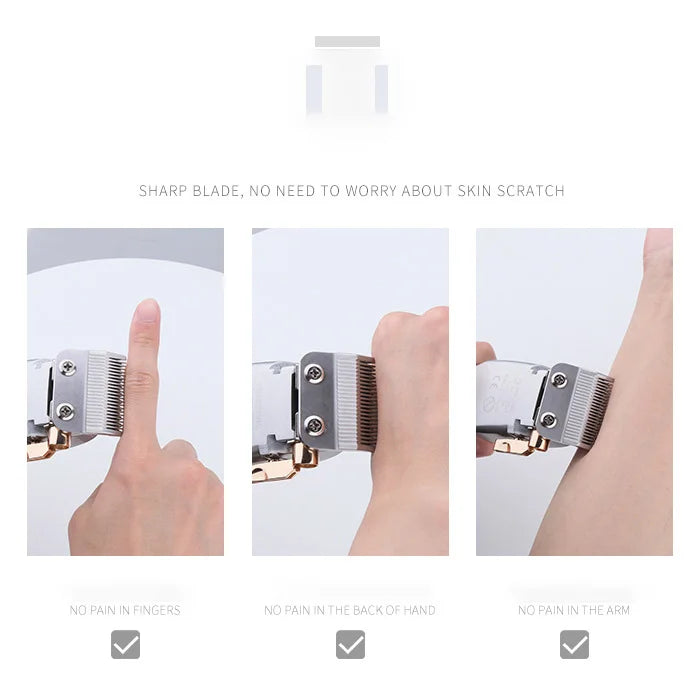Kemei 1986 Professional Hair Clipper — LCD Display USB Cordless Electric Cutting Machine for Men