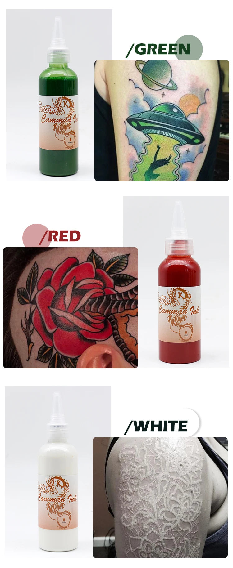 Airbrush Temporary Tattoo Inks — 5 x 100ml Non-Toxic Body Art Paint