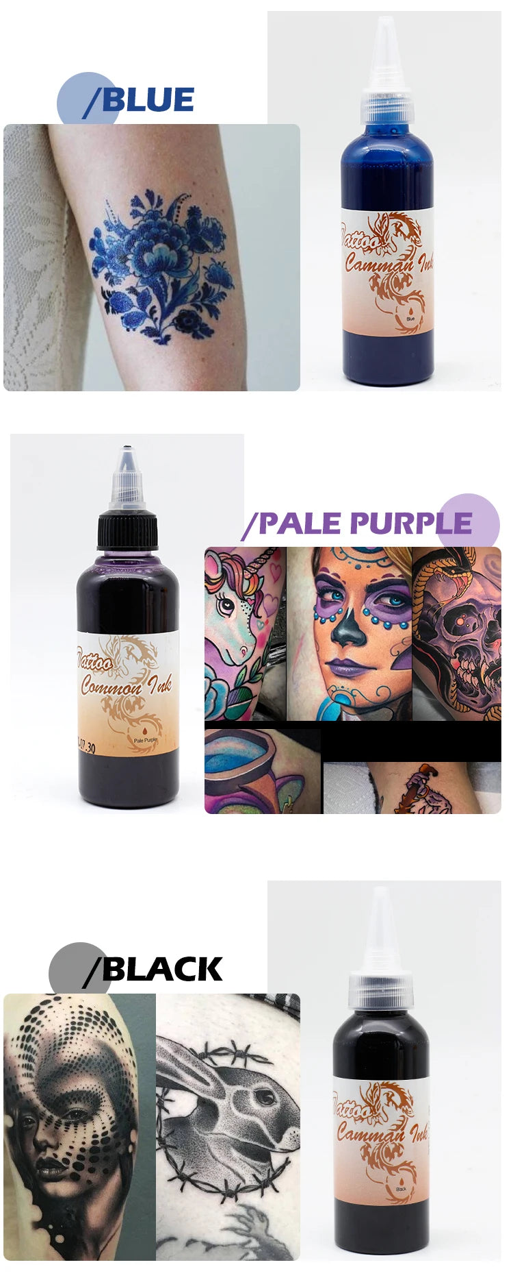 Airbrush Temporary Tattoo Inks — 5 x 100ml Non-Toxic Body Art Paint