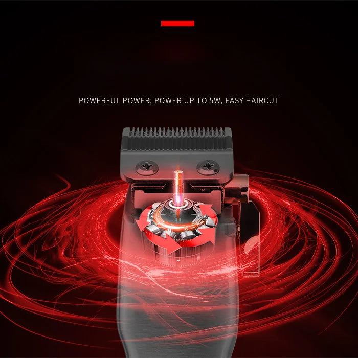 Kemei 1986 Professional Hair Clipper — LCD Display USB Cordless Electric Cutting Machine for Men