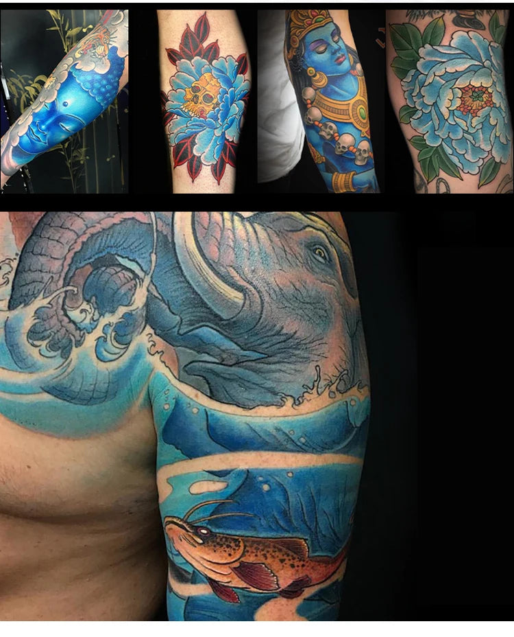 Airbrush Temporary Tattoo Inks — 5 x 100ml Non-Toxic Body Art Paint