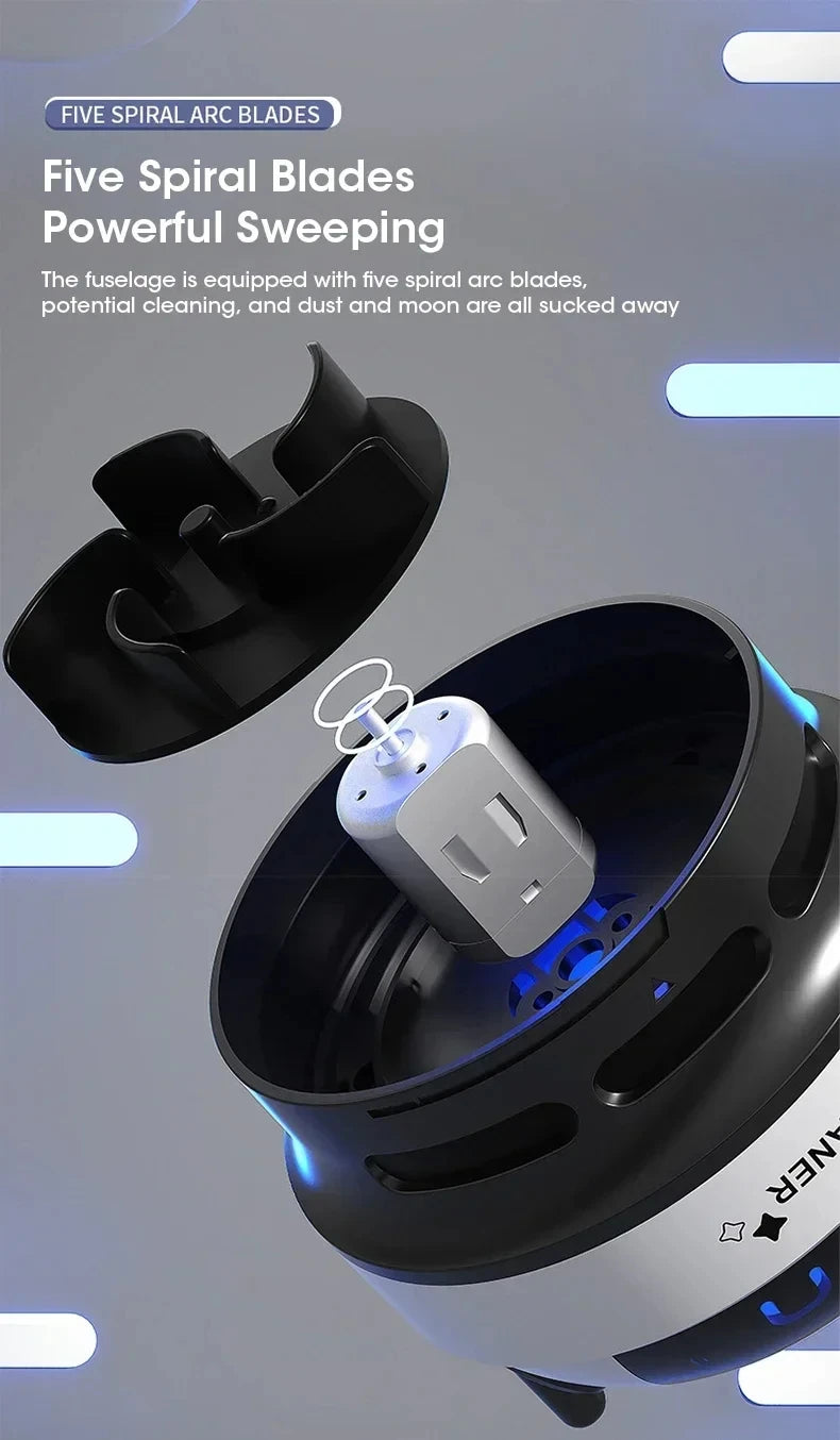 HOMEFISH Desktop Mini Vacuum Cleaner — Rechargeable Keyboard & Rubber Shavings Dust Extractor