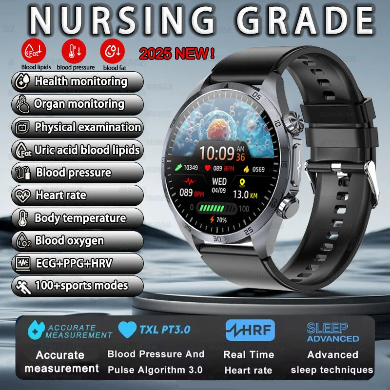2026 Health Pulse Therapy Smartwatch — ECG+PPG, CES Sleep Aid & Organ Detection