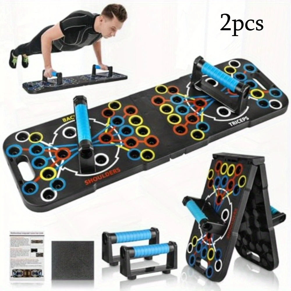 All-in-One Push Up Board — 56 Angles Full-Body Workout, Foldable Home Gym