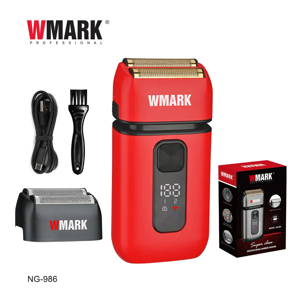 WMARKNG-986 Retro Oil Head Hair Clipper — Stainless Steel Titanium Plated Whitening Device