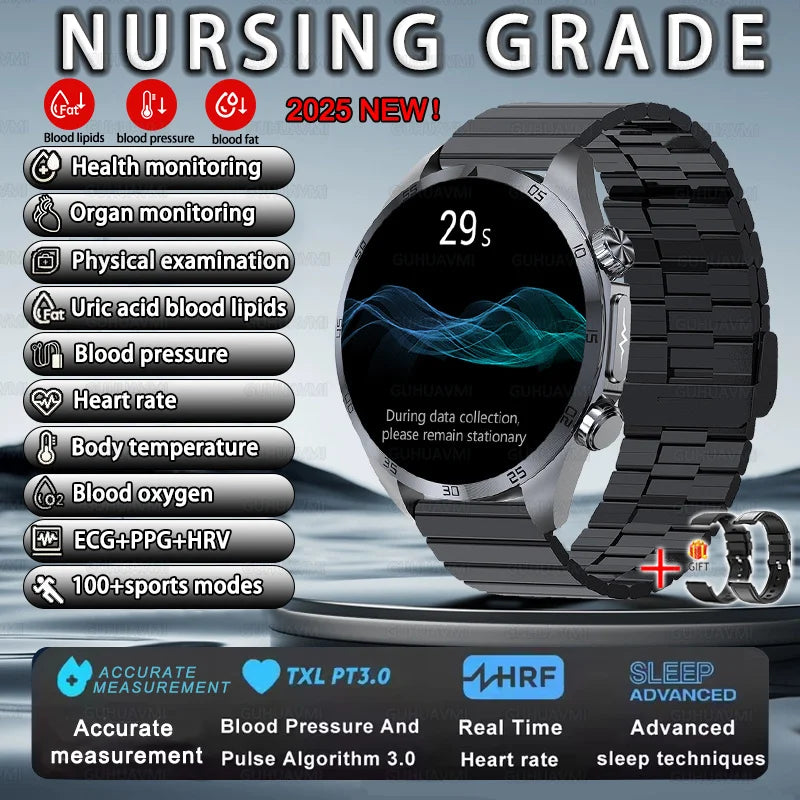 2026 Health Pulse Therapy Smartwatch — ECG+PPG, CES Sleep Aid & Organ Detection