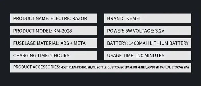 Kemei KM-5027 Original Cordless Electric Hair Clipper Rechargeable Hair Trimmer KM-2028 Shaver for Men USB Charging Razor Barber