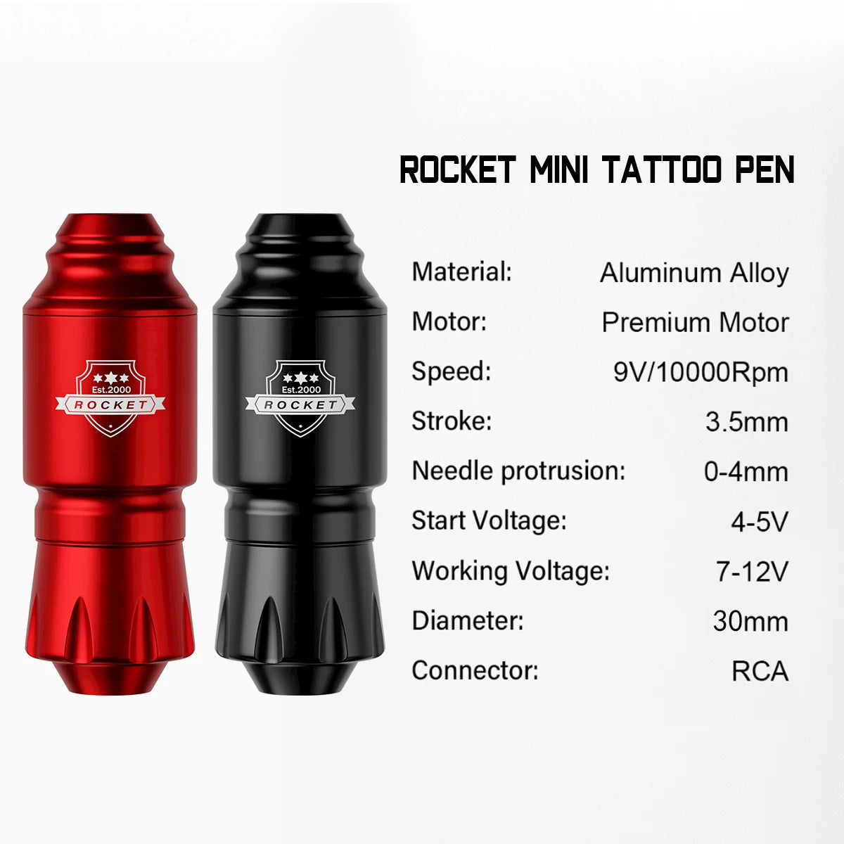 DM Wireless Tattoo Kit — Complete Mini Rocket Machine Set