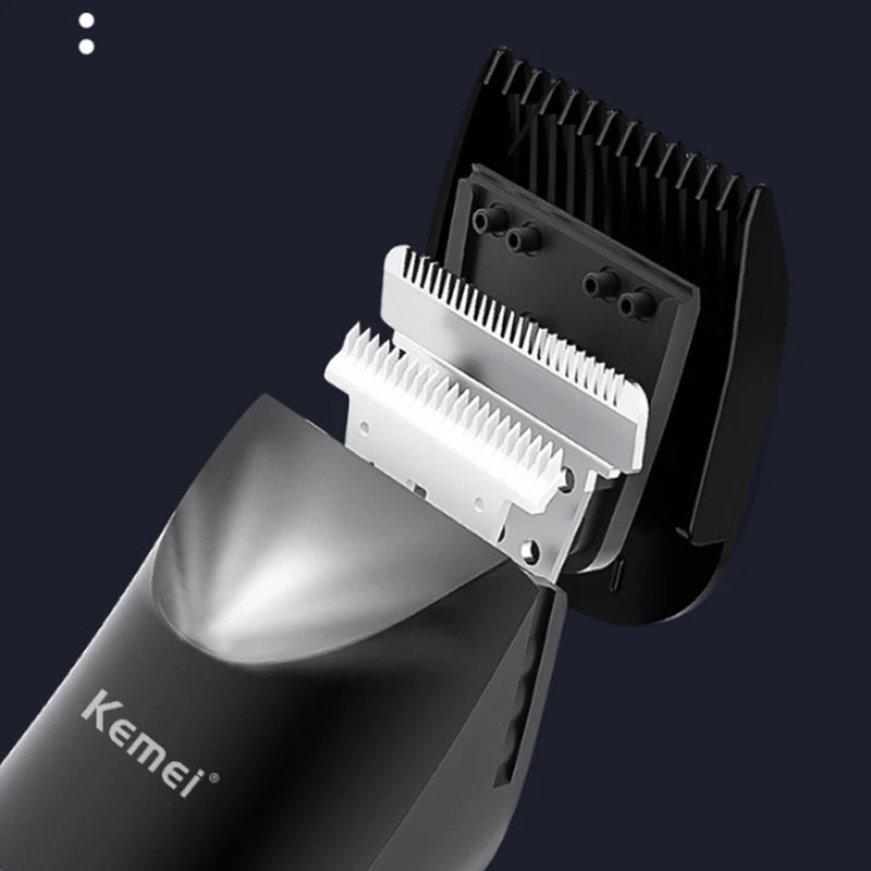 Kemei KM-1838 Waterproof Body Hair Trimmer — Ceramic Blade Wet & Dry Clipper for Intimate Areas