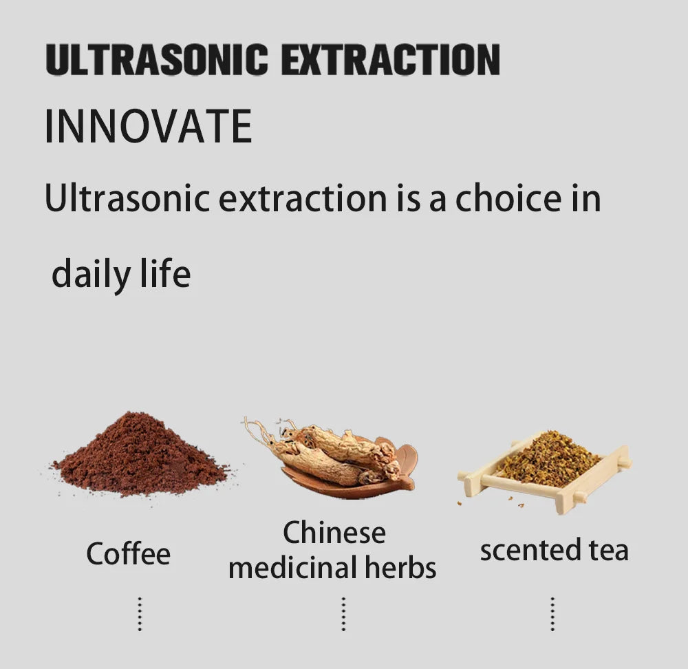 Ultrasonic Nutrition Extractor — Coffee, Flower Tea & Herbal Medicine Atmospheric Pressure Machine