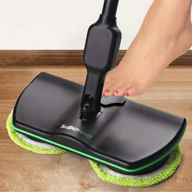 Electric Rotating Mop 2-in-1 — Rechargeable Wireless Floor Cleaner & Wax Machine