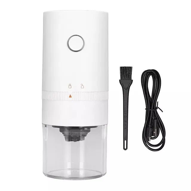 Electric Coffee Grinder with LED Display — Rechargeable Portable Automatic Pepper & Spice Mill