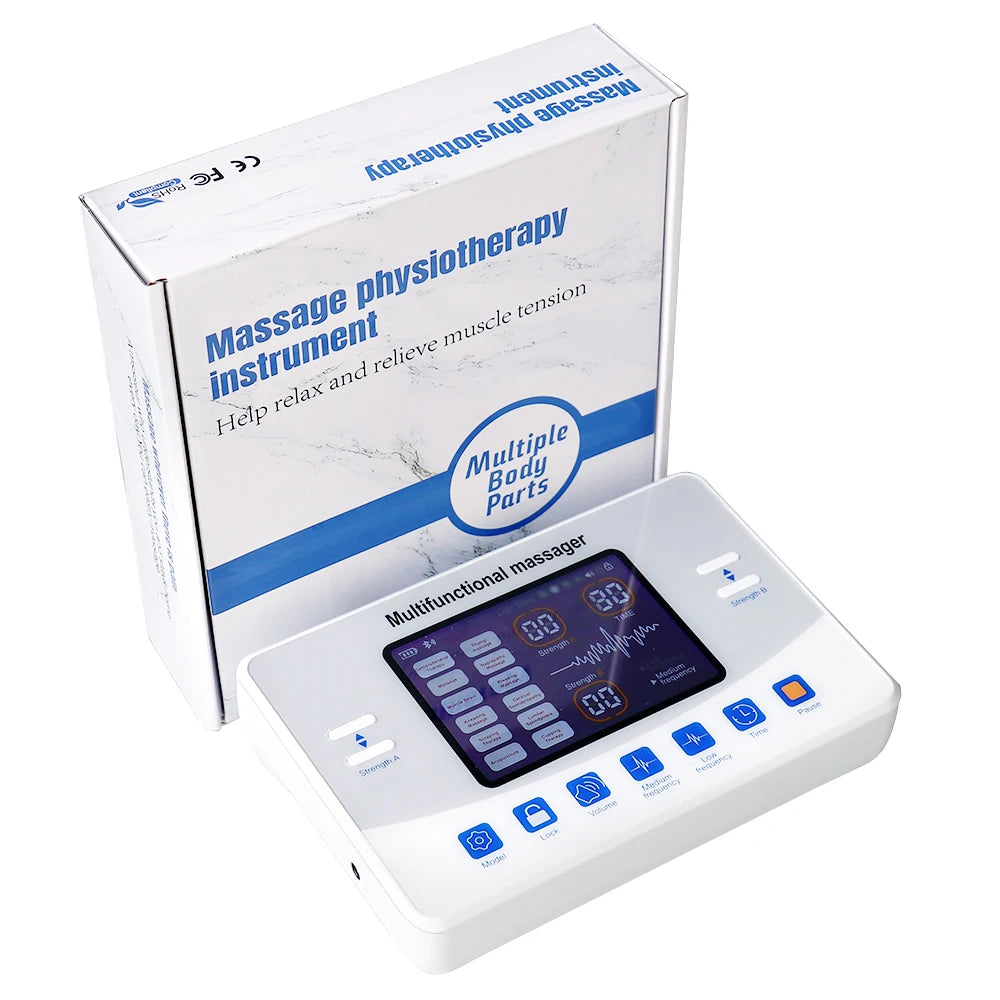 EMS Eletric Professional Muscle Stimulation Physiotherapy Tens Acupuncture Machines Pulse Impulse Body Massager 12 Modes Gifts