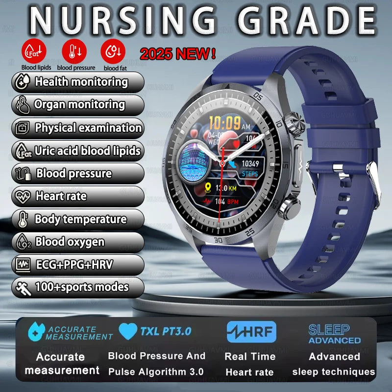 2026 Health Pulse Therapy Smartwatch — ECG+PPG, CES Sleep Aid & Organ Detection