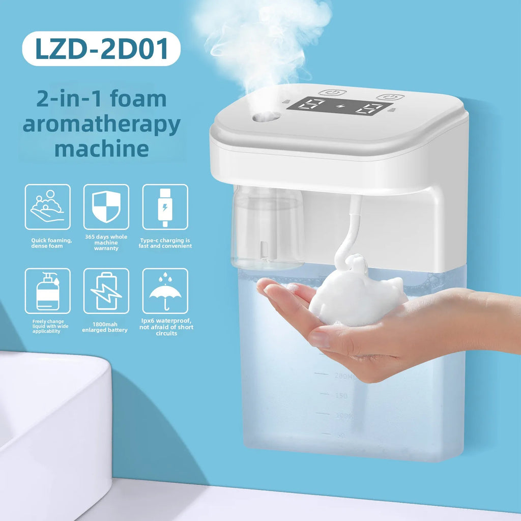 2-in-1 Automatic Foam Soap Dispenser & Aromatherapy Machine — Infrared Sensor Fragrance Diffuser