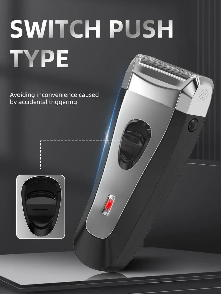 KEMEI KM-9038 Waterproof Reciprocating Cordless Razor USB Rechargeable Shaving Machine Barber Trimmer Electric Shaver for Men