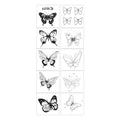 3D Black Butterfly Temporary Tattoo — 30pcs Waterproof Transfer Set for Women