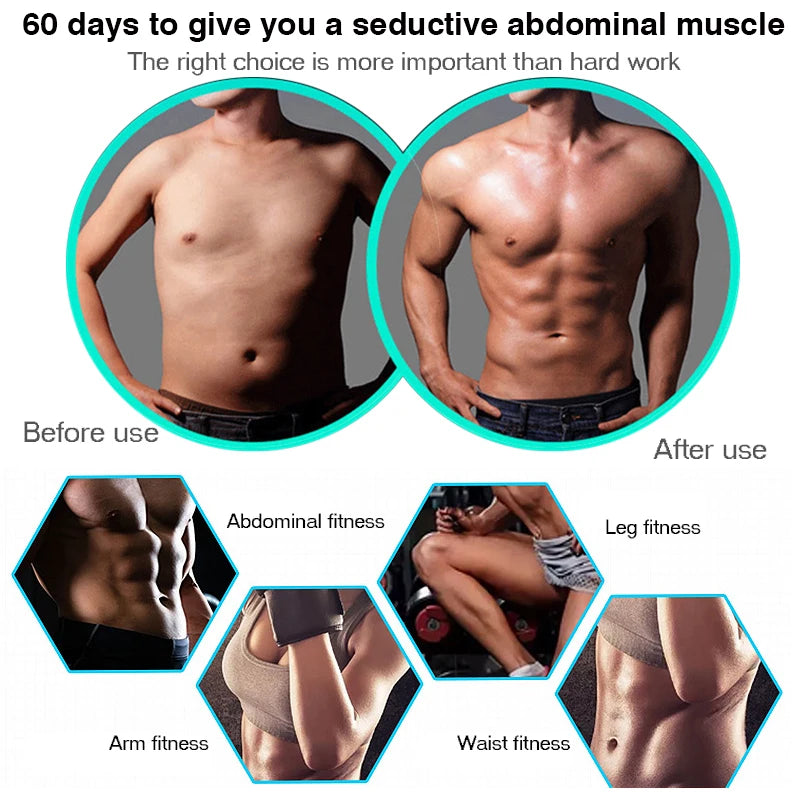 EMS Muscle Stimulator Smart Fitness Hip Trainer Fitness Electric Body Slimming Massager Abdominal Training Weight Loss
