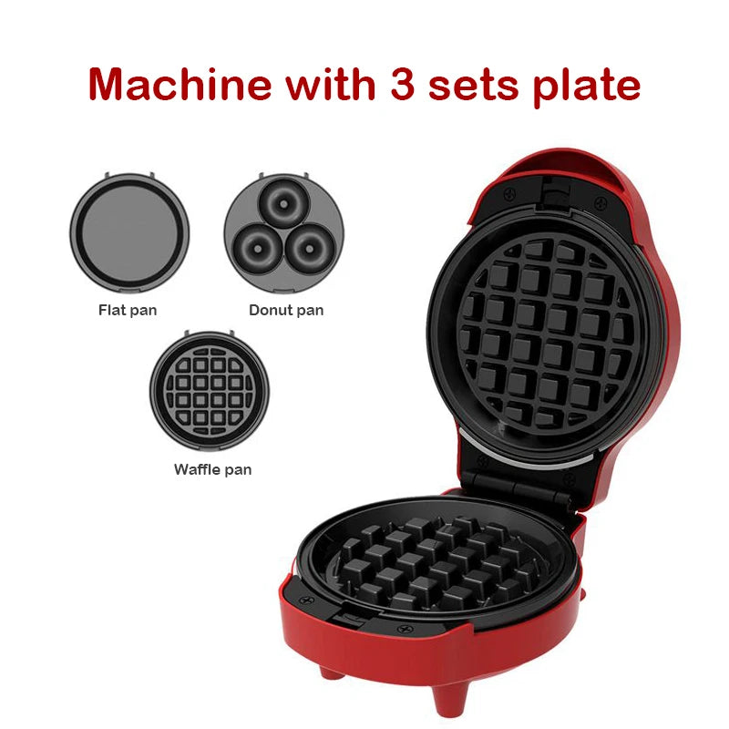 Multifunctional Waffle & Omelette Maker — Non-Stick Double-Side Heating Donut & Egg Burger Baker