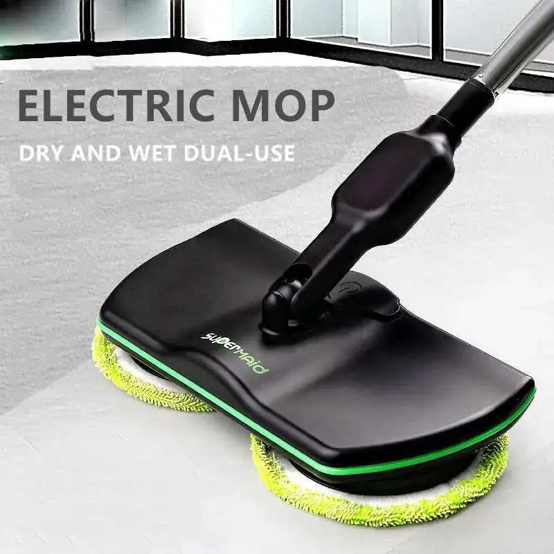 Electric Rotating Mop 2-in-1 — Rechargeable Wireless Floor Cleaner & Wax Machine
