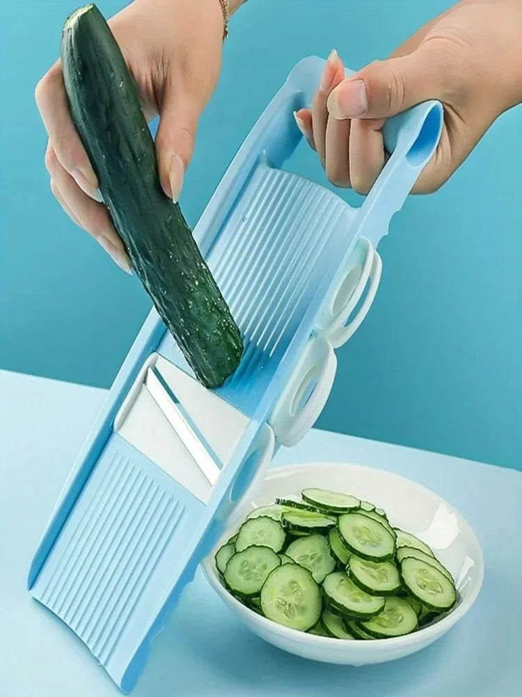 Multifunctional Vegetable Slicer & Grater — Manual Food Chopper, Dicer & Cutter