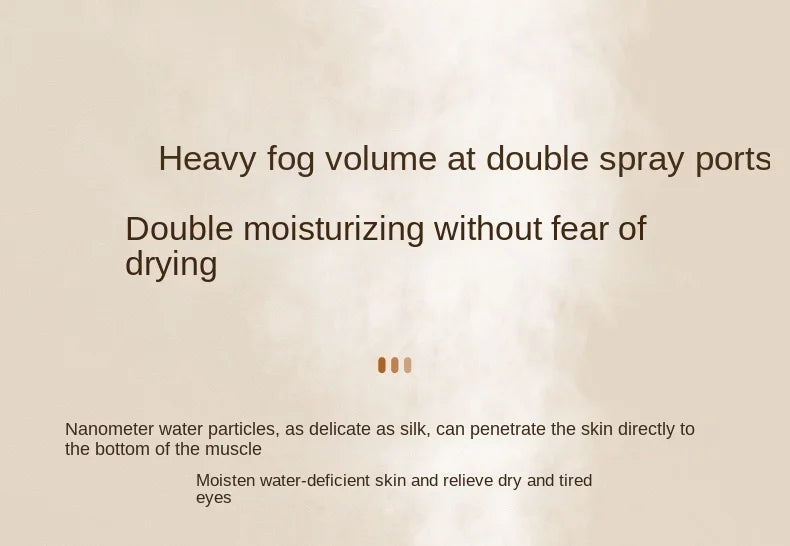 2L Double Spray Humidifier — Large Capacity Silent USB with Night Light & Digital Display