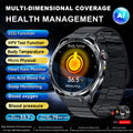 2026 ECG+PPG Health Smartwatch — Body Fat, Uric Acid & Bluetooth Call for Men & Women
