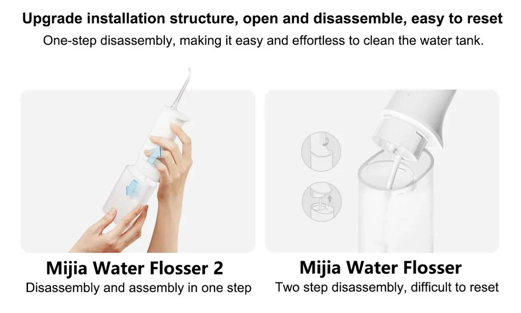 2025 New MIJIA Portable Oral Irrigator 2 Dental Teeth Whitening Flosser bucal tooth Cleaner vibration waterpulse Water Thread
