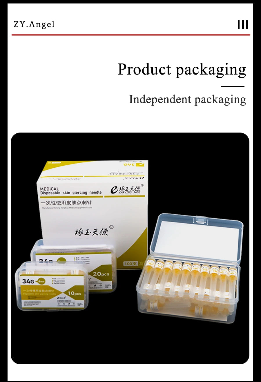 Disposable 34G Medical Micro Needle — Ultra-Fine Cosmetic Single Head