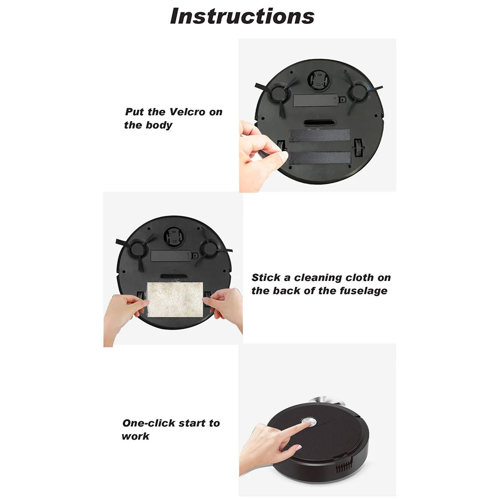 3-in-1 Smart Sweeping Robot — Wireless Vacuum & Mop Cleaner for Home