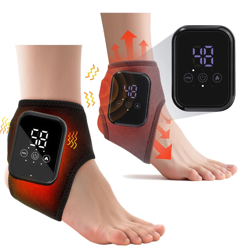 Foot Heat Massager Hot Compresses Vibration Massager Breathable Material USB Foot and Ankle Joint Hot Compress Protection ﻿