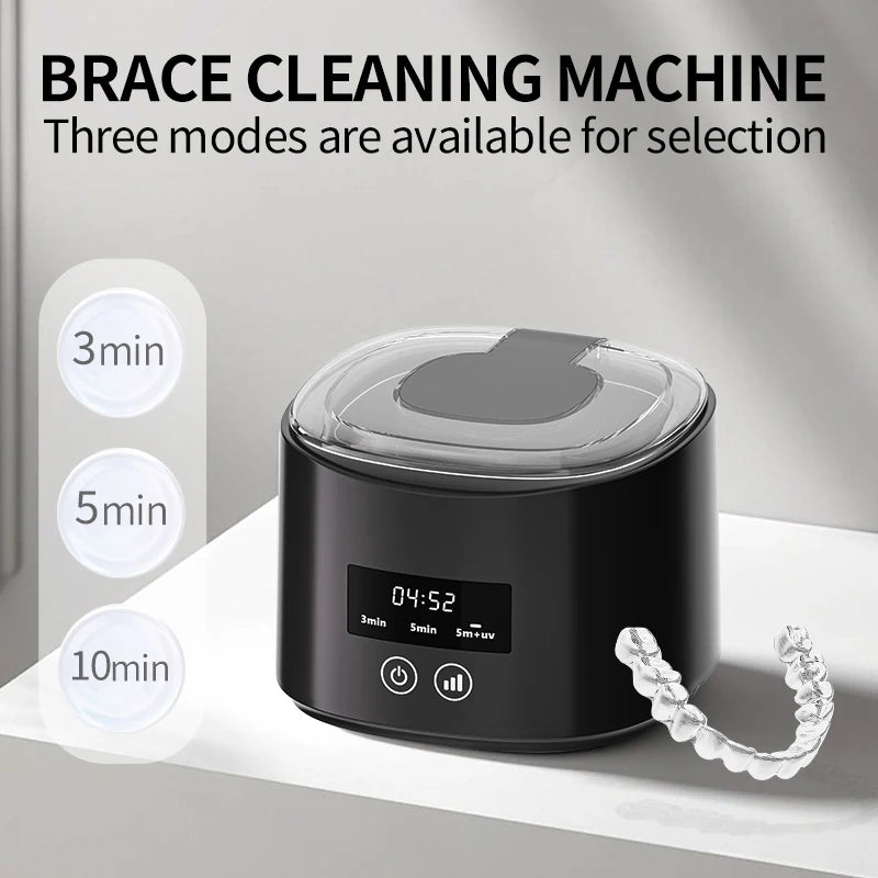 USB Electric Ultrasonic Denture & Retainer Cleaner — Multi-Function Dental Care Box