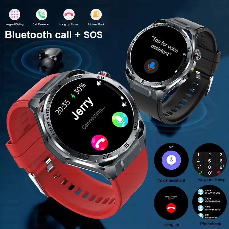 2026 ECG+PPG Health Smartwatch — Body Fat, Uric Acid & Bluetooth Call for Men & Women