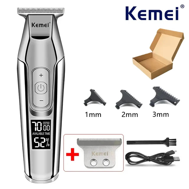 Kemei KM-5027 Original Cordless Electric Hair Clipper Rechargeable Hair Trimmer KM-2028 Shaver for Men USB Charging Razor Barber